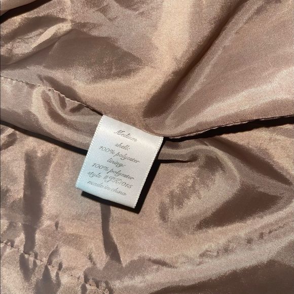 QUINN camel brown tan asymmetrical faux suede zip up jacket long sleeve medium - Picture 9 of 11